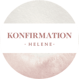 Dekosticker zur Konfirmation in rosa Aquarelloptik. Vornamen selber anpassen.