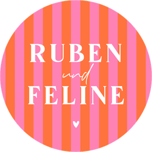 Dekosticker mit Streifen in rosa und orange. Vornamen selber anpassen für passende Hochzeitssticker.