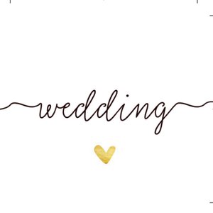 Weißer Aufkleber mit Schreibschrift und Herzchen