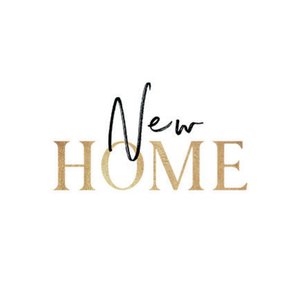 Weißer Aufkleber mit Schrift in Schwarz und Goldoptik