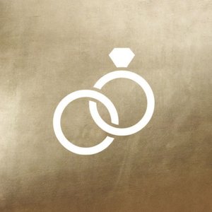 Aufkleber in Goldoptik mit weißen Ringen