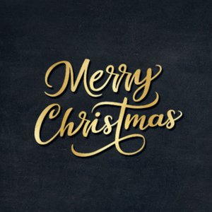 Schwarzer Aufkleber mit Schreibschrift in Goldoptik