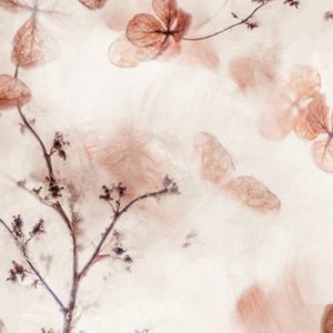 Aufkleber mit Hortensienblüten in Aquarelloptik