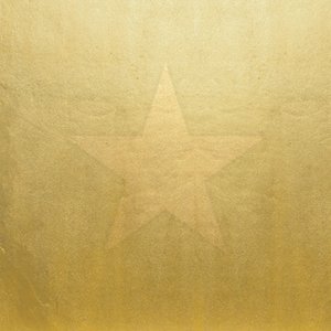 Aufkleber in Goldoptik mit weißem Stern