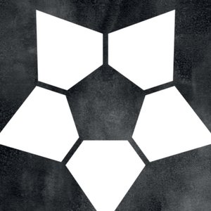 Aufkleber mit Fußball in Schwarzweiß