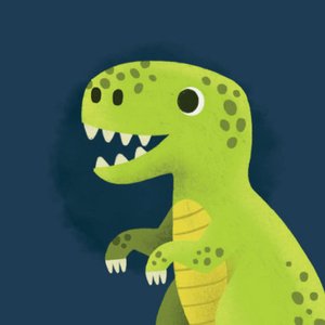 Aufkleber mit lustigem Dinosaurier