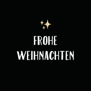 Schwarzer Aufkleber mit Frohe Weihnachten und Sternchen