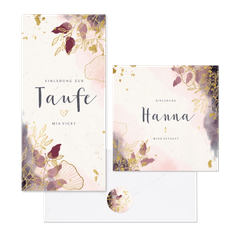 Taufe - Watercolour botanisch