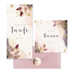 Taufe - Watercolour botanisch