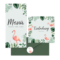 Taufe - Dschungel Flamingo