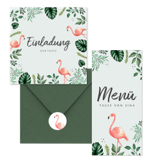 Taufe - Dschungel Flamingo