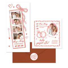 Hochzeit - Doodles rosa L