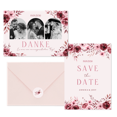 Hochzeit - Rosengesteck auf Rosa romantsich