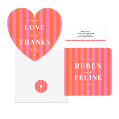 Hochzeit - Colorblocking Streifen rosa-orange