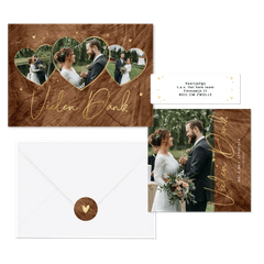 Hochzeit - Goldschrift auf Holz