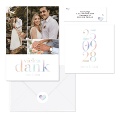 Hochzeitskarten holografische Typographie