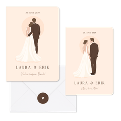 Hochzeit illustrationen auf Beige Brautpaar M