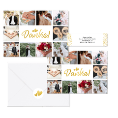 Hochzeitskartenset goldene Punkte