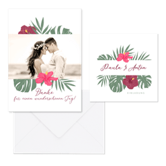 Hochzeitskartenset Papeterie mit Hibiskus
