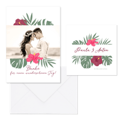 Hochzeitskartenset Papeterie mit Hibiskus