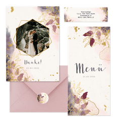 Hochzeitskarten Bohemian Zweige und Blätter