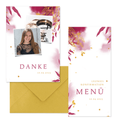 Konfirmation - Botanisch pink