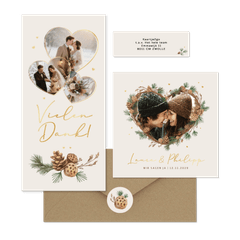 Hochzeit - Tannenzweige Herz Rahmen zur Winterhochzeit 