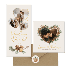 Hochzeit - Tannenzweige Herz Rahmen zur Winterhochzeit 