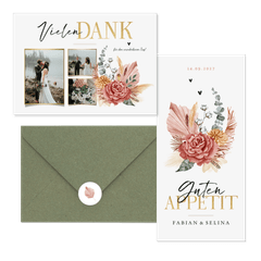 Hochzeitskartenset Bohemian Flowers