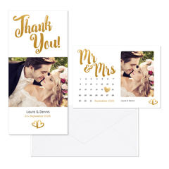 Hochzeitskartenset goldenes Handlettering