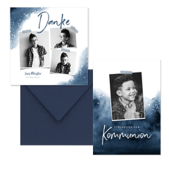 Kommunion - Wasserfarbe dunkelblau
