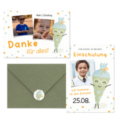 Einschulung - Schultüte mit Brille J