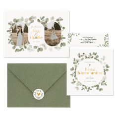Kommunion - Eukalyptuskranz Goldlook