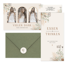 Konfirmation - Gesteck Trockenblumen