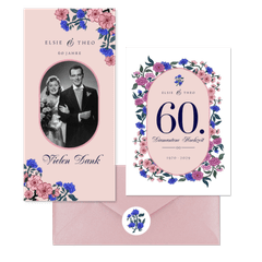 Jubiläum - Hochzeitstag  Kirschblüten & Blätterkranz 