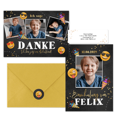 Einschulung - Fröhliche Emojis