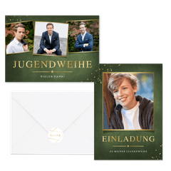 Jugendweihe - Goldschrift klassisch