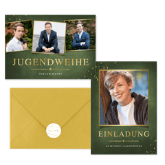 Jugendweihe - Goldschrift klassisch