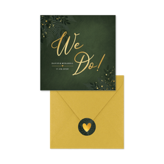 Hochzeit - Dunkelgrün Zweige und Goldsprenkel