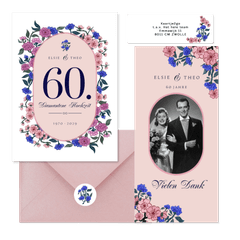 Jubiläum - Hochzeitstag  Kirschblüten & Blätterkranz 