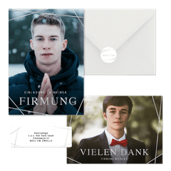 Firmung - Foto mit Silberlinien 
