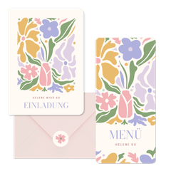 Pastellblumen grafisch I