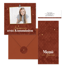 Kommunion - Rostbraun Goldlook