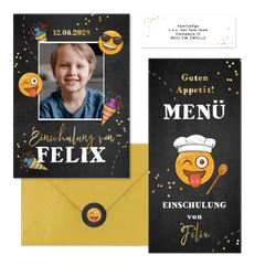 Einschulung - Fröhliche Emojis