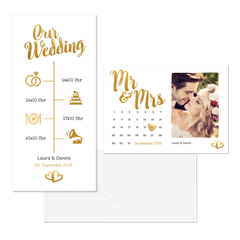 Hochzeit - Gold - Kalender und Timeline