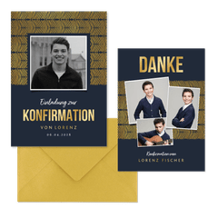 Konfirmation - Goldlook grafisch