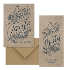 Taufe - Kraftpapier Schreibschrift