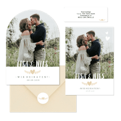 Hochzeitskartenset schlichte Fotoreihe