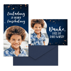 Einschulung - Foto & Konfetti