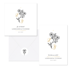 Hochzeit - Klassische Blumenillustration